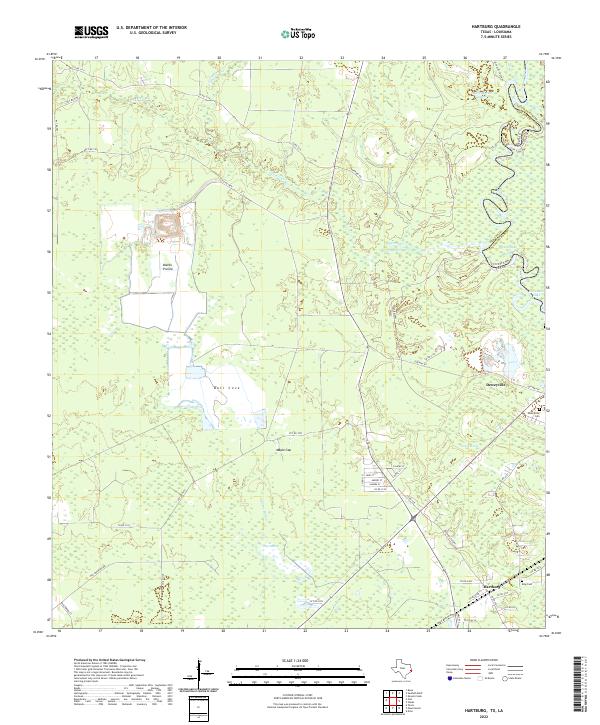 Hartburg, TX-LA — USGS 7.5-minute topo (2022)