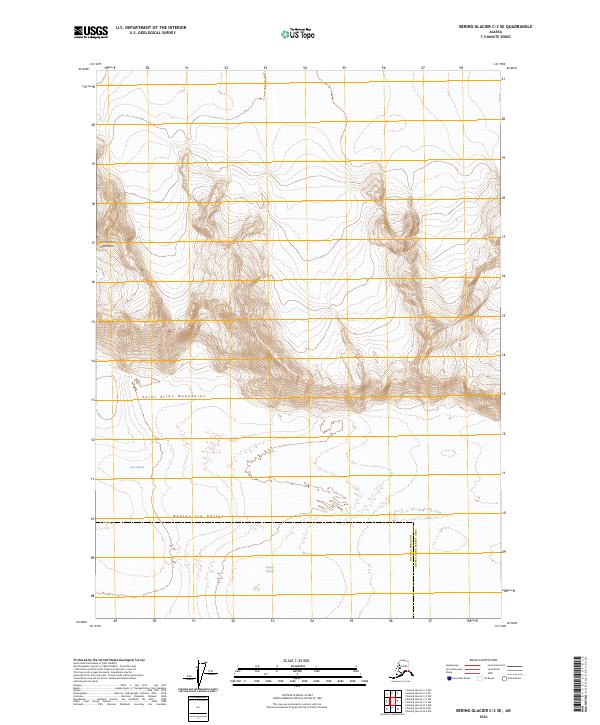 Bering Glacier C-3 SE, AK — USGS 7.5-minute topo (2024)