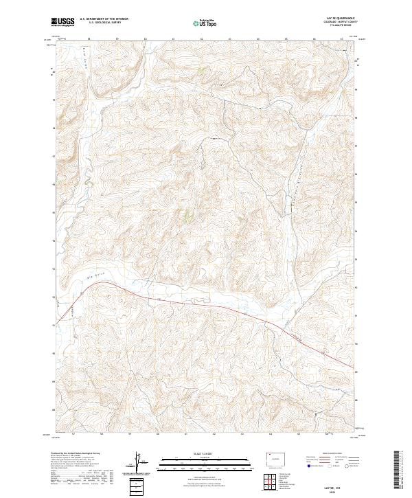 Lay SE, CO — USGS 7.5-minute topo (2022)
