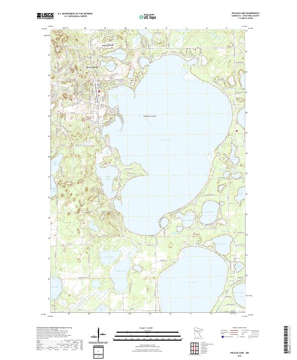 Pelican Lake, MN — USGS 7.5-minute topo (2022)