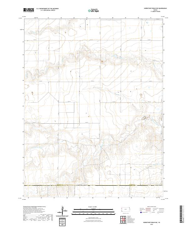 Horsethief Draw NW, KS — USGS 7.5-minute topo (2022)