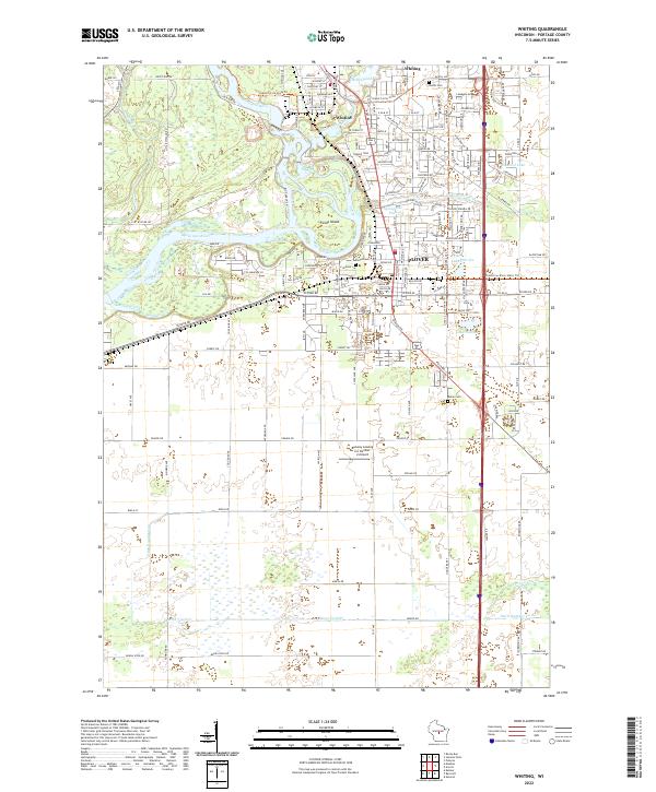 Whiting, WI — USGS 7.5-minute topo (2022)