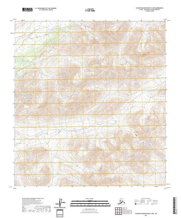 Talkeetna Mountains D-2 NW, AK — USGS 7.5-minute topo (2023)