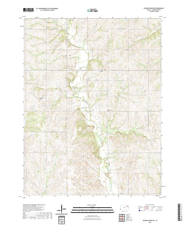 Soldier Creek NW, KS — USGS 7.5-minute topo (2022)