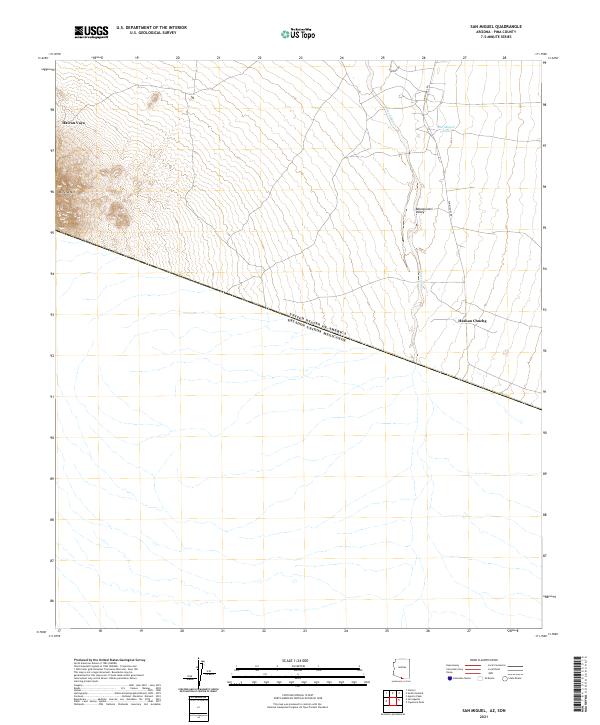 San Miguel, AZ,SON, US — USGS 7.5-minute topo (2021)