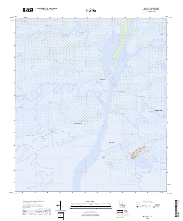 Belle Isle, LA — USGS 7.5-minute topo (2024)