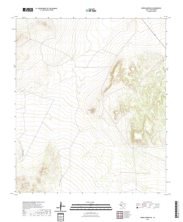 Sierra Madera NE, TX — USGS 7.5-minute topo (2022)
