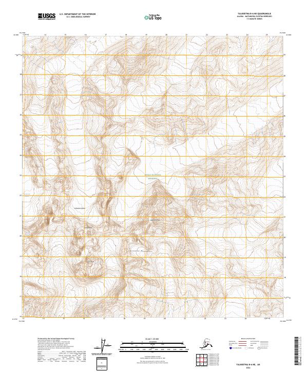 Talkeetna B-6 NE, AK — USGS 7.5-minute topo (2024)