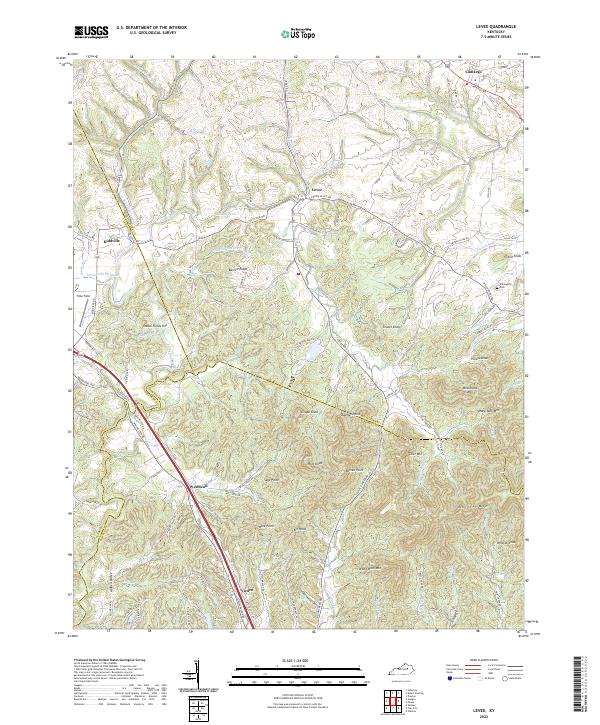 Levee, KY — USGS 7.5-minute topo (2022)