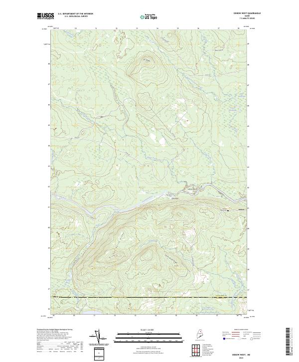 Oxbow West, ME — USGS 7.5-minute topo (2024)