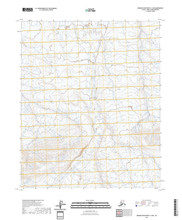 Demarcation Point C-4 NW, AK — USGS 7.5-minute topo (2023)