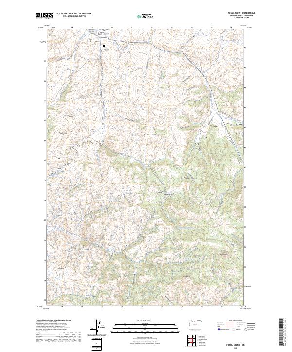 Fossil South, OR — USGS 7.5-minute topo (2023)