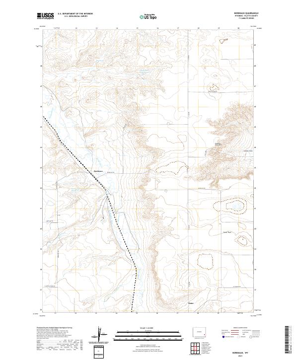 Bordeaux, WY — USGS 7.5-minute topo (2021)