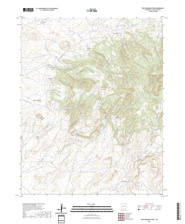 Tres Hermanos Peak, NM — USGS 7.5-minute topo (2023)