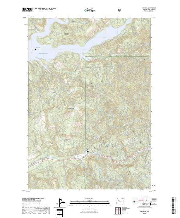 Cascadia, OR — USGS 7.5-minute topo (2024)