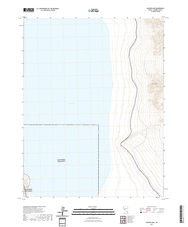 Walker Lake, NV — USGS 7.5-minute topo (2021)
