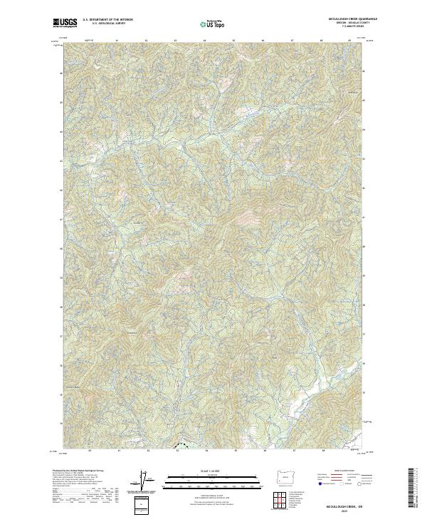 McCullough Creek, OR — USGS 7.5-minute topo (2023)