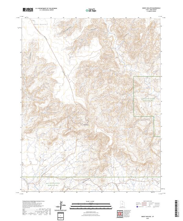 Smoky Hollow, UT — USGS 7.5-minute topo (2023)
