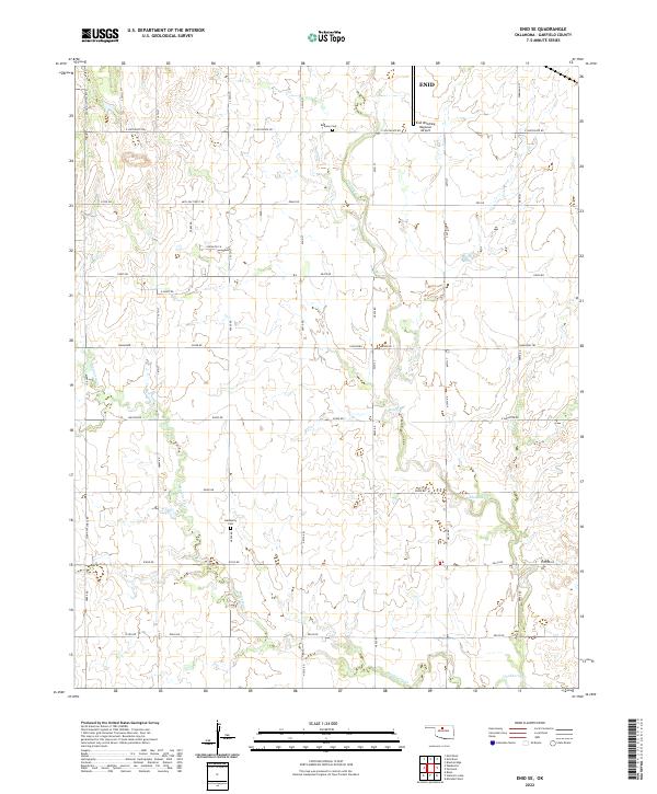 Enid SE, OK — USGS 7.5-minute topo (2022)