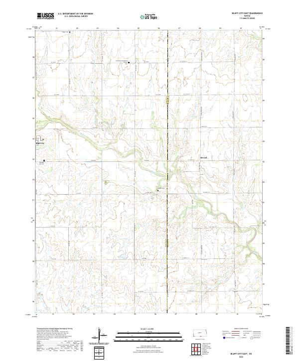 Bluff City East, KS — USGS 7.5-minute topo (2022)