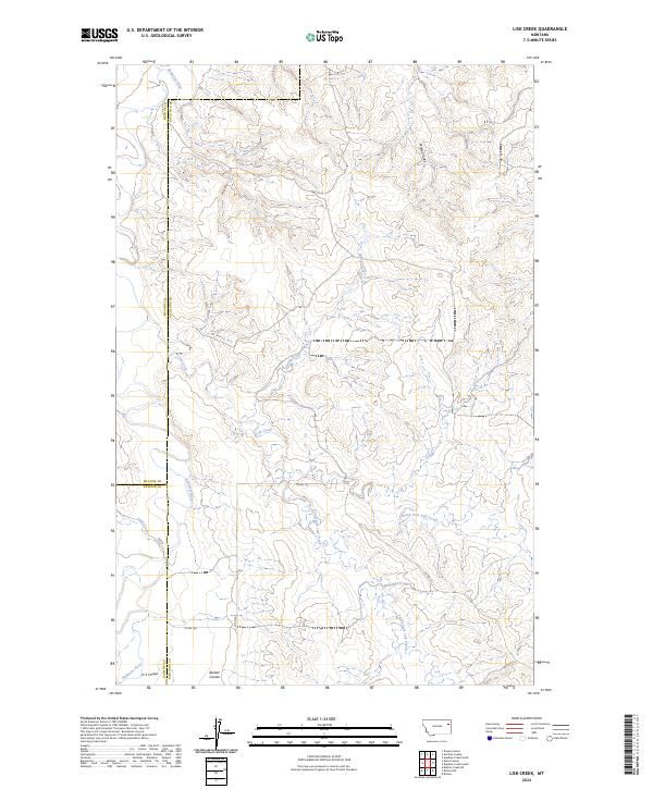 Lisk Creek, MT — USGS 7.5-minute topo (2024)