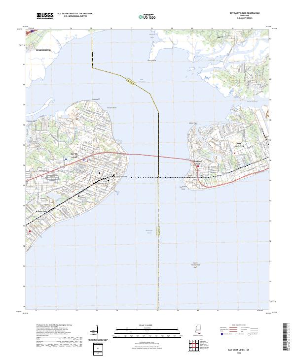Bay Saint Louis, MS — USGS 7.5-minute topo (2024)