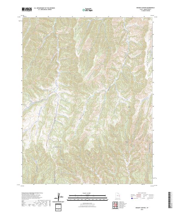 Bogart Canyon, UT — USGS 7.5-minute topo (2023)