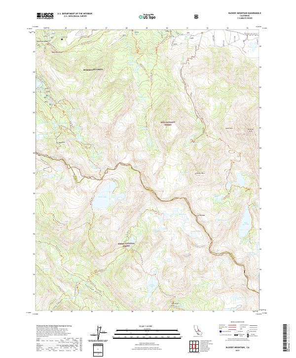 Bloody Mountain, CA — USGS 7.5-minute topo (2021)