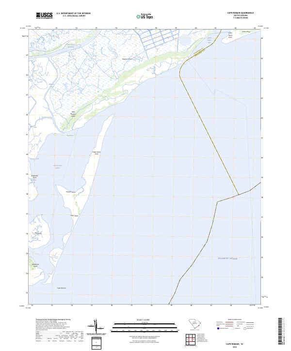 Cape Romain, SC — USGS 7.5-minute topo (2024)