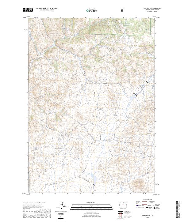 Pringle Flat, OR — USGS 7.5-minute topo (2023)