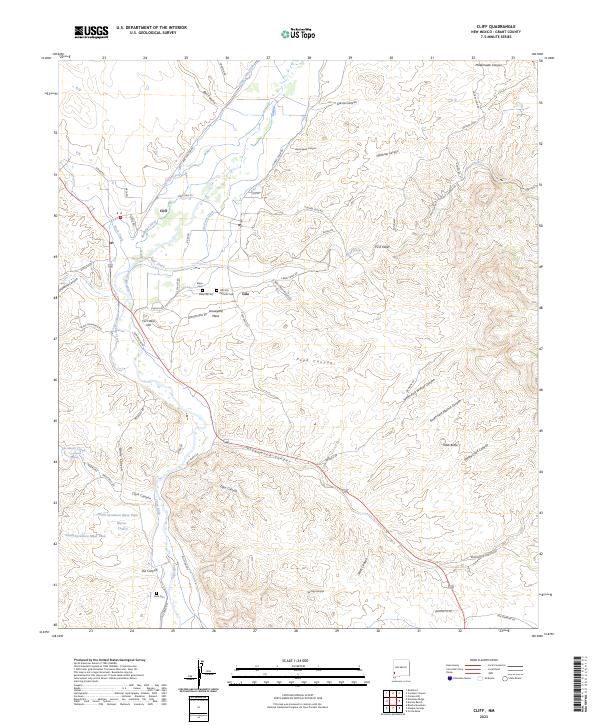 Cliff, NM — USGS 7.5-minute topo (2023)