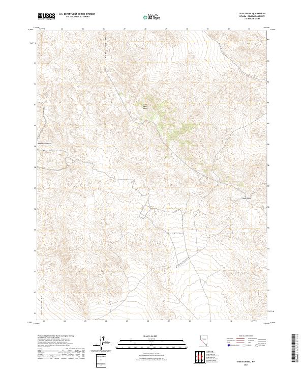 Oasis Divide, NV — USGS 7.5-minute topo (2021)