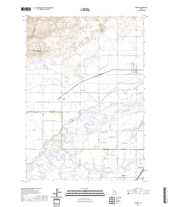 Parker, ID — USGS 7.5-minute topo (2023)