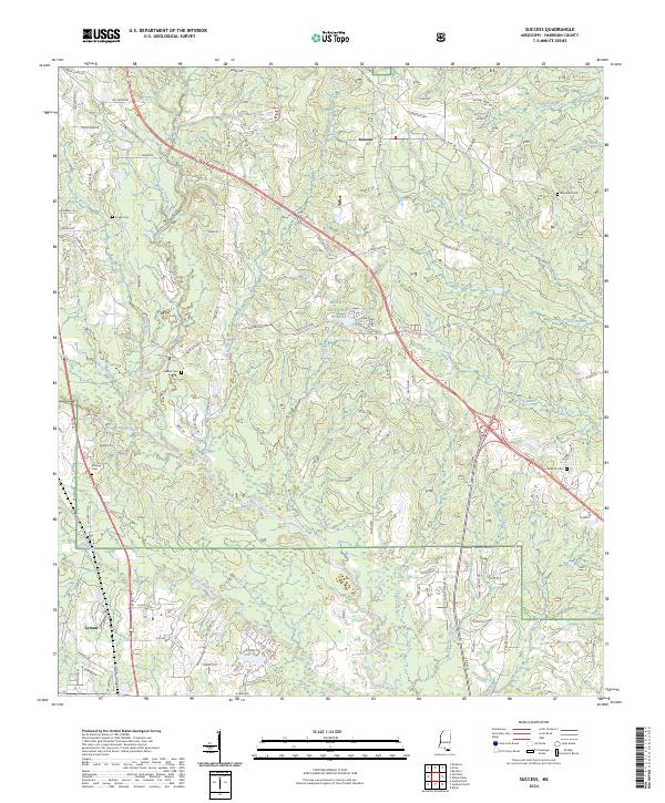 Success, MS — USGS 7.5-minute topo (2024)