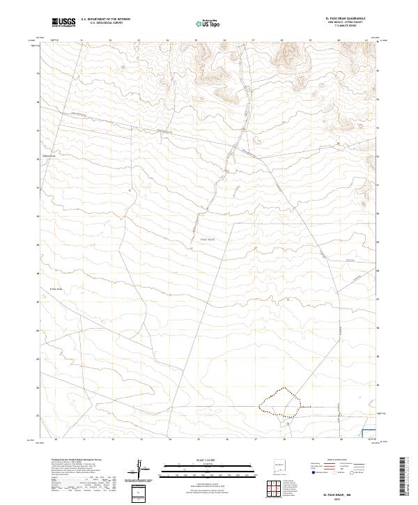 El Paso Draw, NM — USGS 7.5-minute topo (2023)