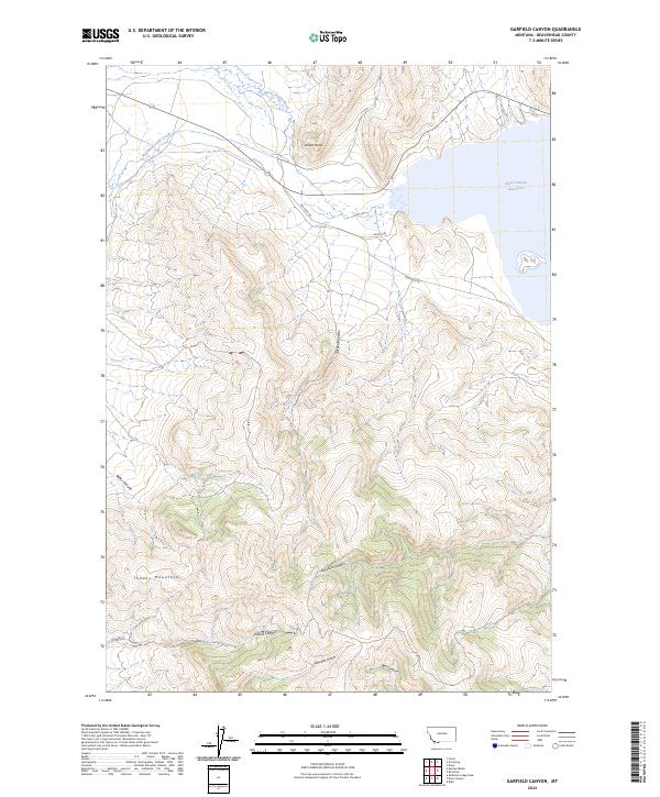 Garfield Canyon, MT — USGS 7.5-minute topo (2024)