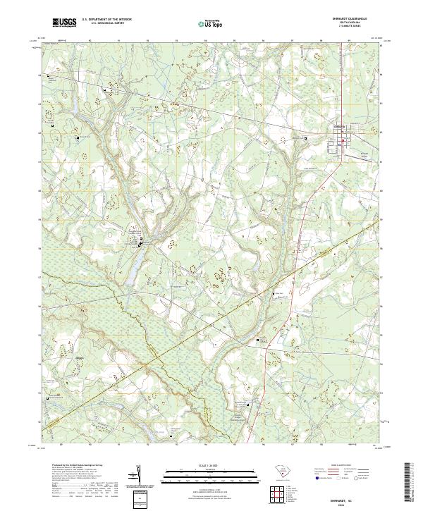 Ehrhardt, SC — USGS 7.5-minute topo (2024)