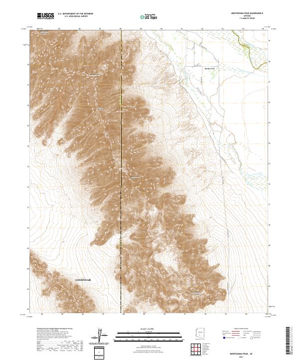 Montezuma Peak, AZ — USGS 7.5-minute topo (2021)