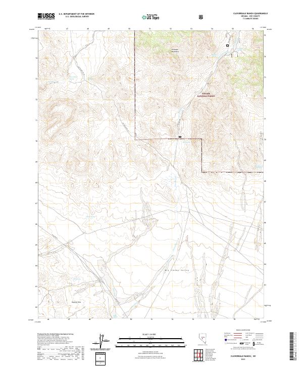 Cloverdale Ranch, NV — USGS 7.5-minute topo (2021)