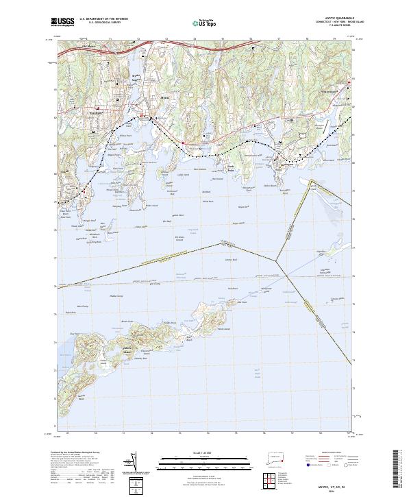 Mystic, CT-NY-RI — USGS 7.5-minute topo (2024)