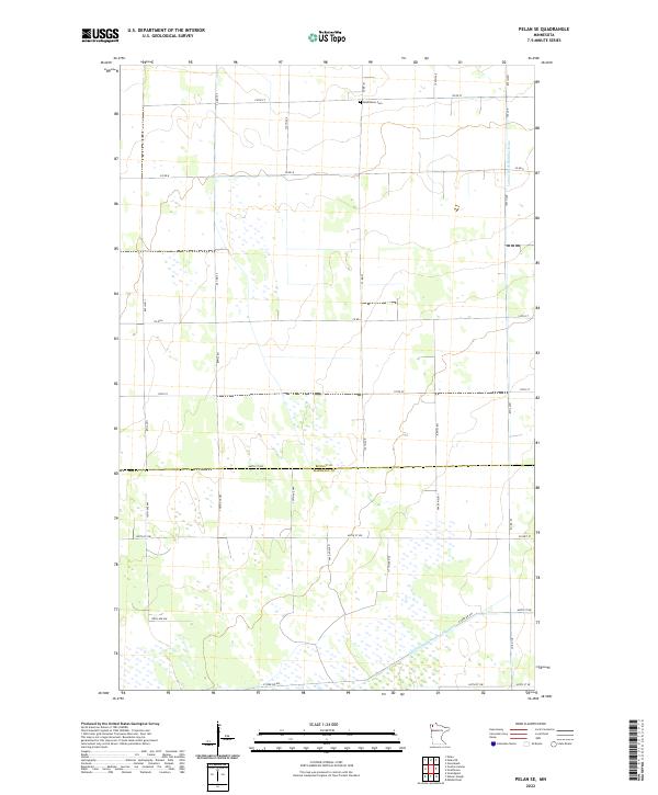 Pelan SE, MN — USGS 7.5-minute topo (2022)