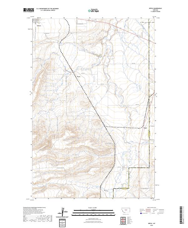 Sipple, MT — USGS 7.5-minute topo (2024)