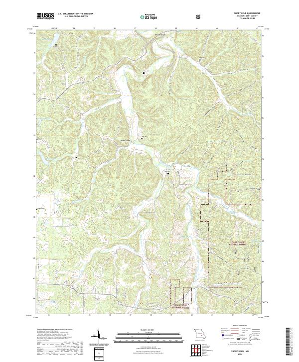 Short Bend, MO — USGS 7.5-minute topo (2021)