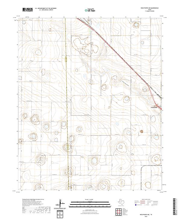 Wolfforth NE, TX — USGS 7.5-minute topo (2022)