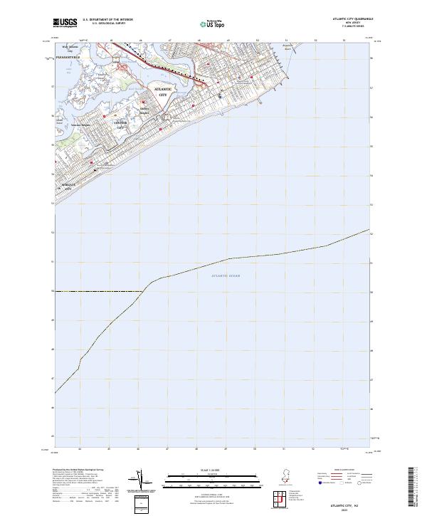 Atlantic City, NJ — USGS 7.5-minute topo (2023)