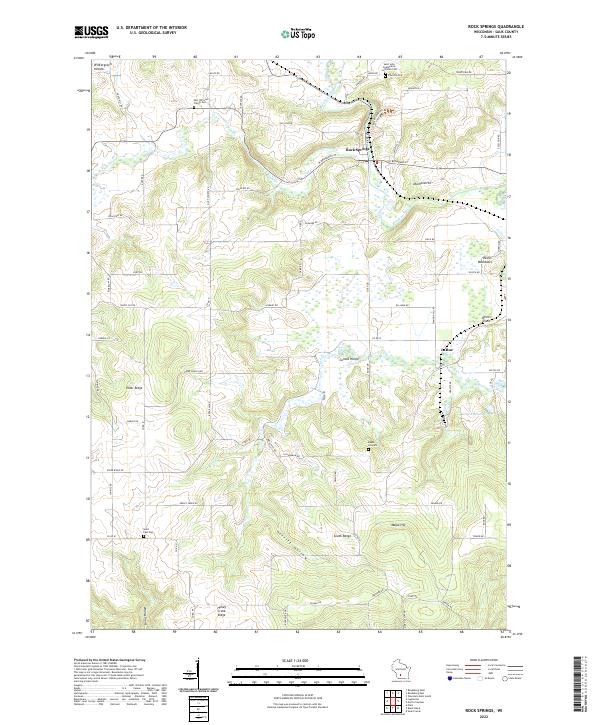 Rock Springs, WI — USGS 7.5-minute topo (2022)