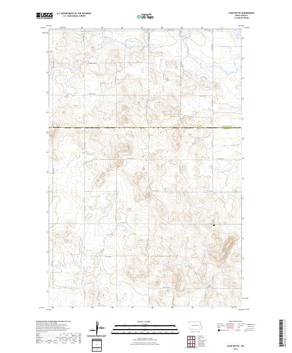 Long Butte, ND — USGS 7.5-minute topo (2024)