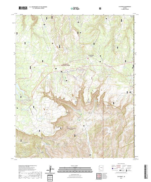 O W Point, AZ — USGS 7.5-minute topo (2021)