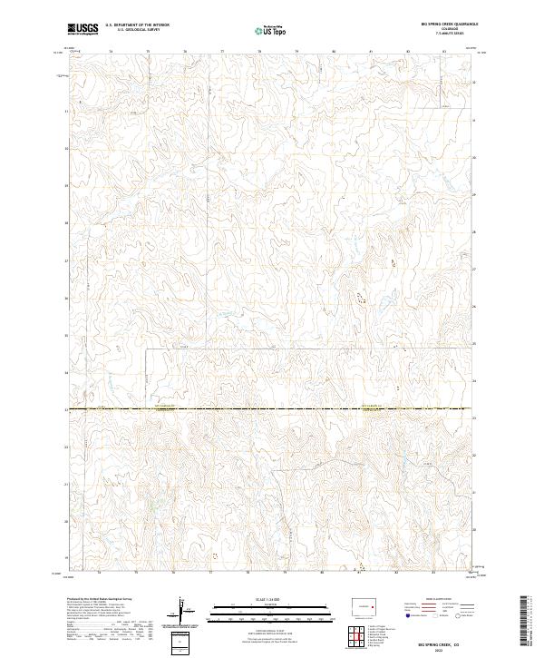 Big Spring Creek, CO — USGS 7.5-minute topo (2022)