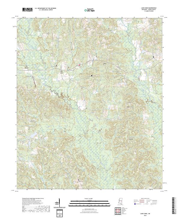 Lake Como, MS — USGS 7.5-minute topo (2024)